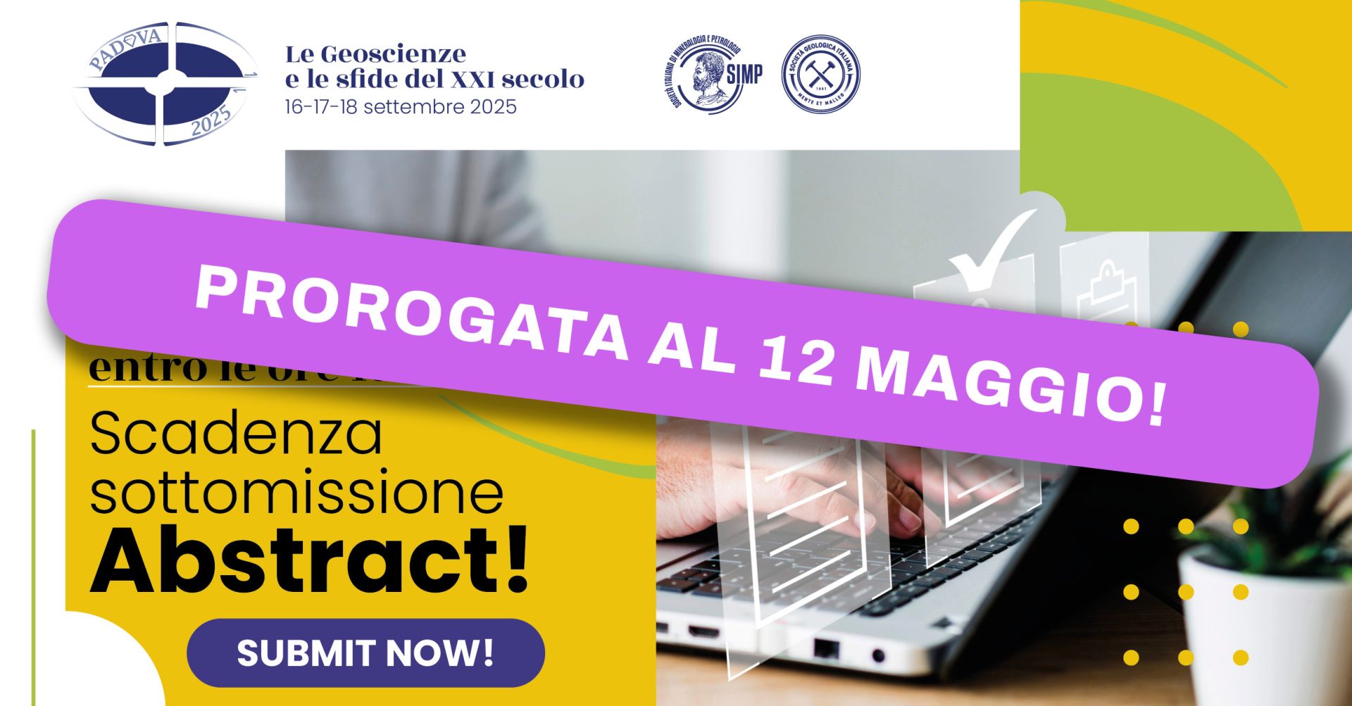 Proroga scadenza sottomissione abstract