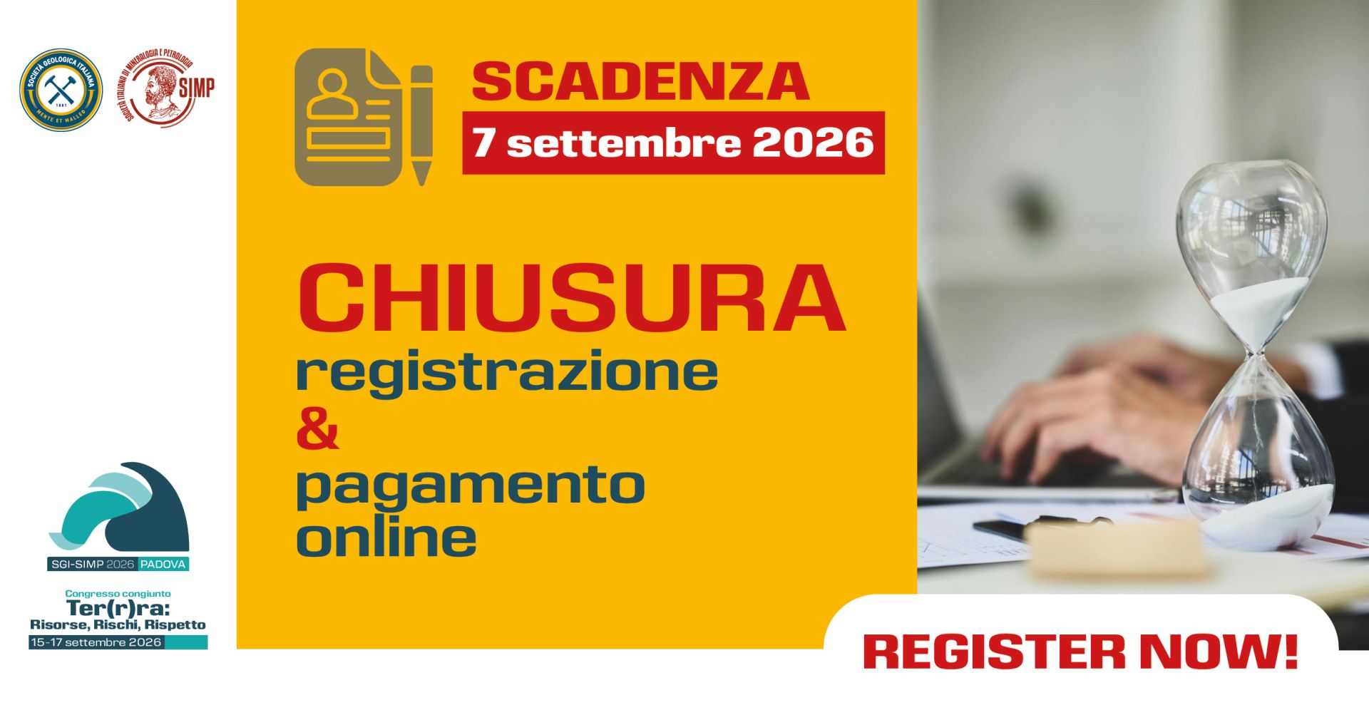 Chiusura registrazioni e pagamenti online