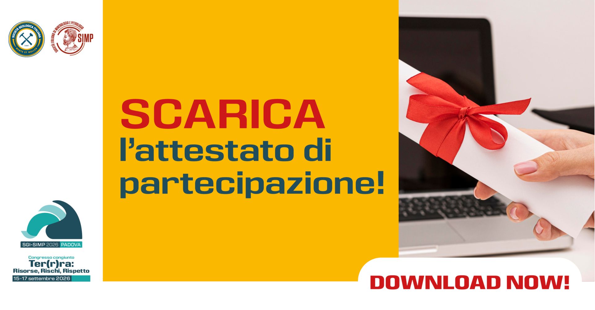 Scarica l'attestato di partecipazione!