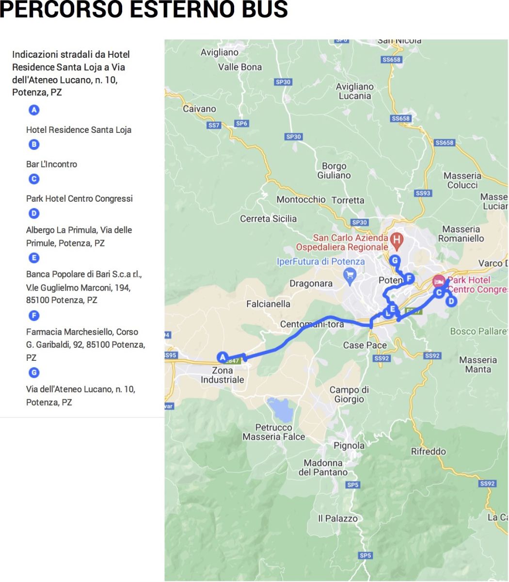 PERCORSO ESTERNO BUS